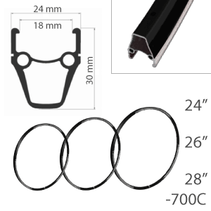 Reinforced double wall alloy bicycle rim