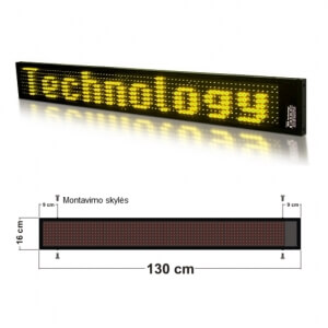 LED švieslentė su atviru kodu UPWT-4-1 130x16cm