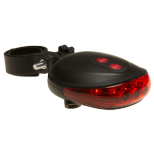 LED rear bicycle light with laser