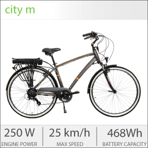 rower elektryczny - City m