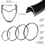 Reinforced double moulded U-rim for bicycle